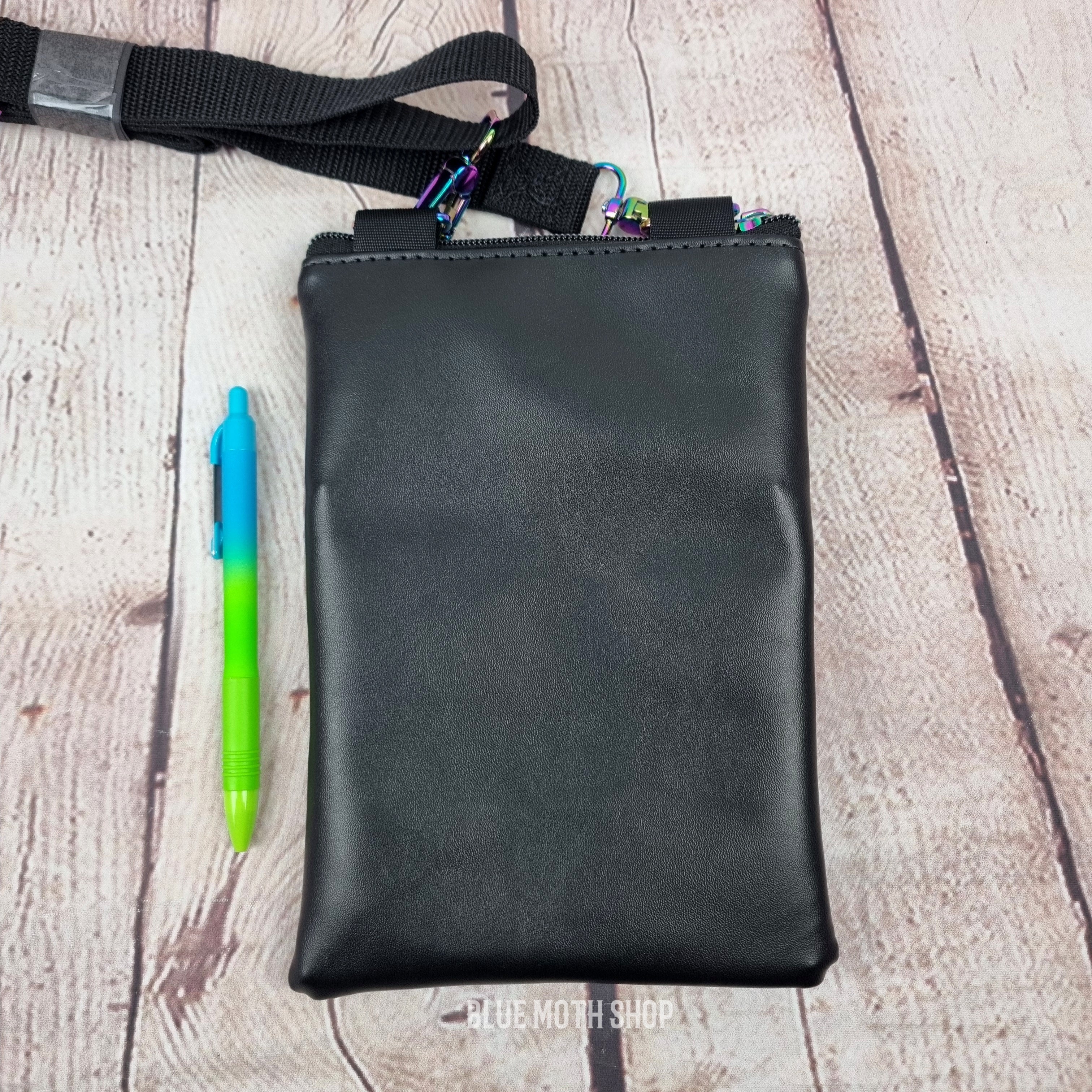Cosmic Flora Faux Leather Crossbody Phone Bag