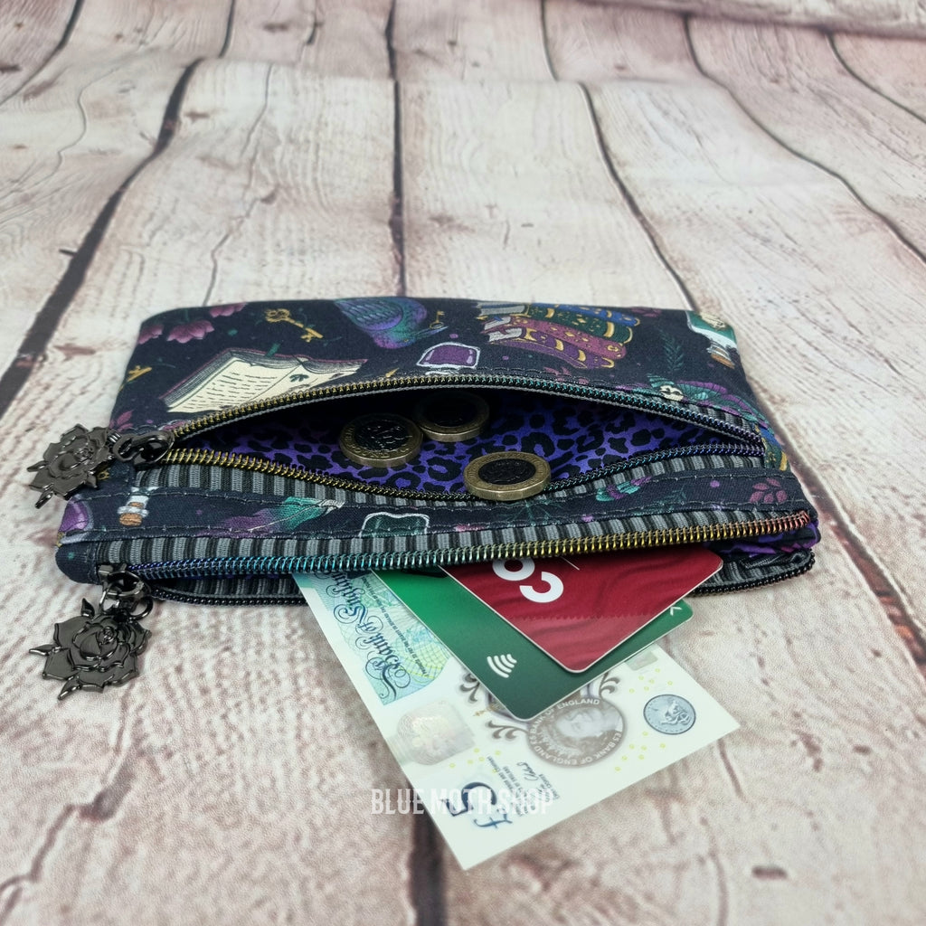 Nevermore Academia Eco 100% Cotton Canvas Slim Purse Wallet