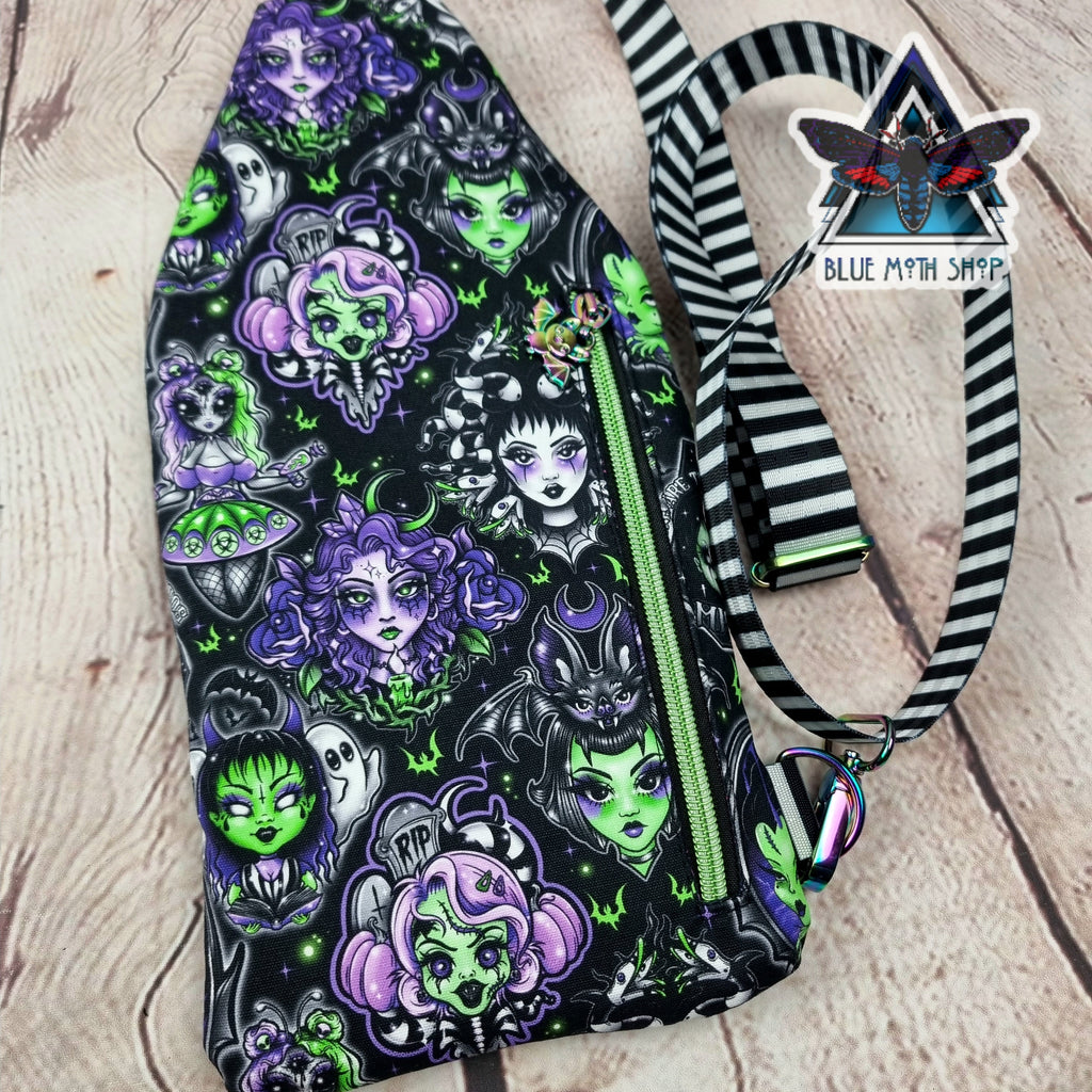 Goth Girls Mini Travel Sling Bag