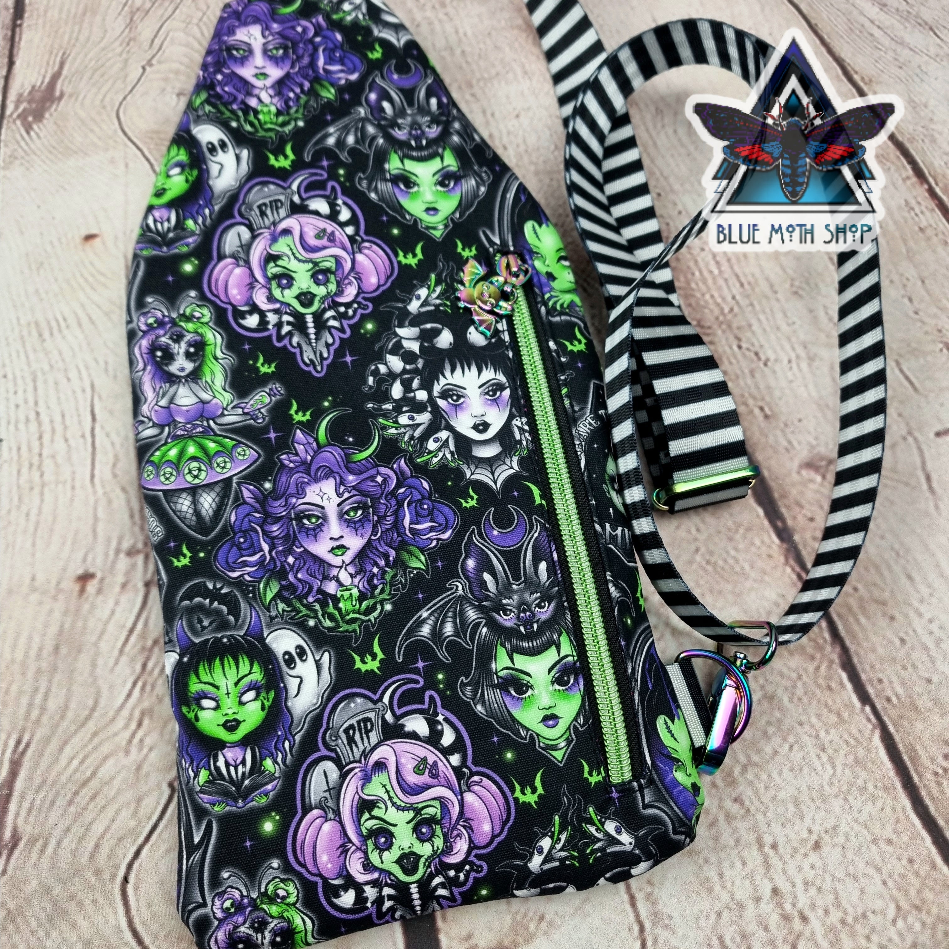 Goth Girls Mini Travel Sling Bag