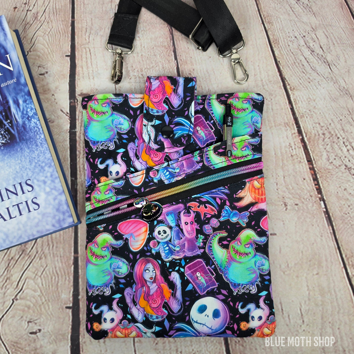 Nightmare Crew Neon Book Sleeve or Book Crossbody bag