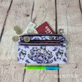 Raccoon Witch Circle Eco Cotton Canvas Slim Purse Wallet
