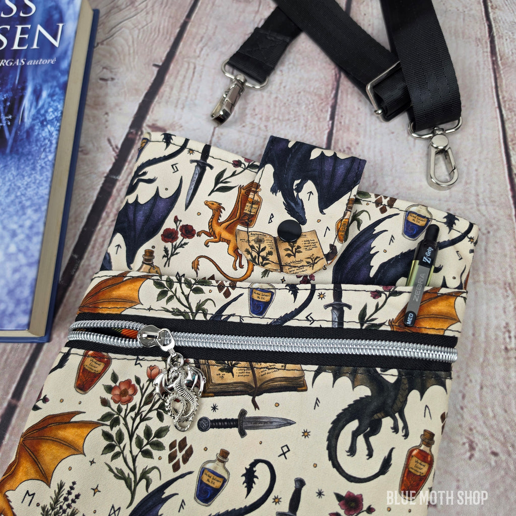 Dragons 4th Wing Book Sleeve or Book Crossbody bag