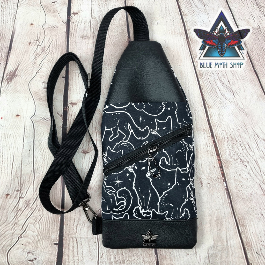 Black Cats Mini Travel Sling Bag