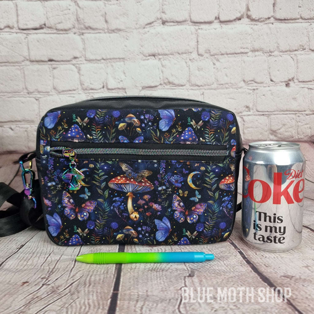 Blue Magic Mushroom crossbody bag