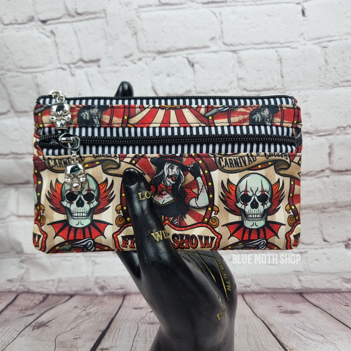 Freak Show Circus 100% Cotton Canvas Slim Purse Eco Wallet