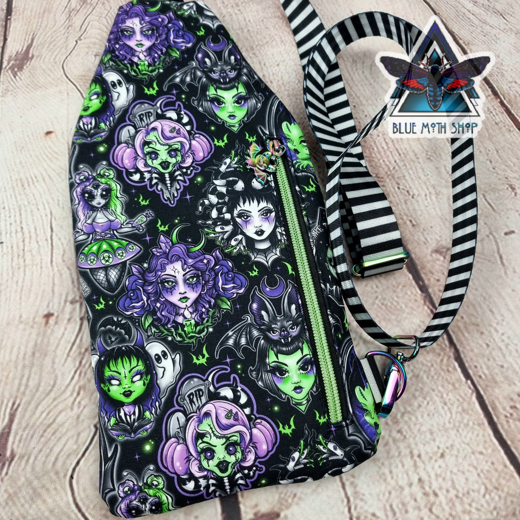 Goth Girls Mini Travel Sling Bag