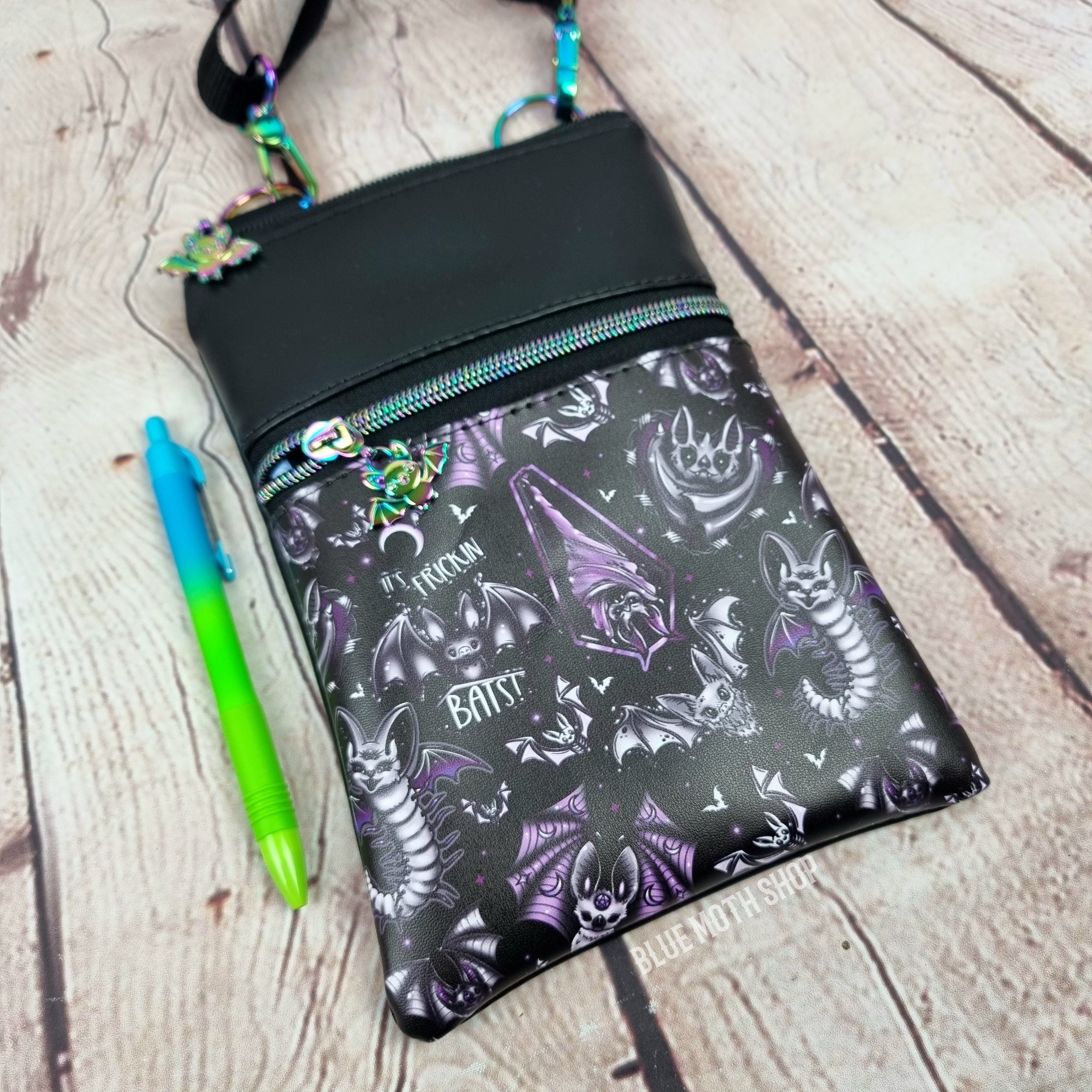 It's Freaking Bats Faux Leather Crossbody Phone Bag