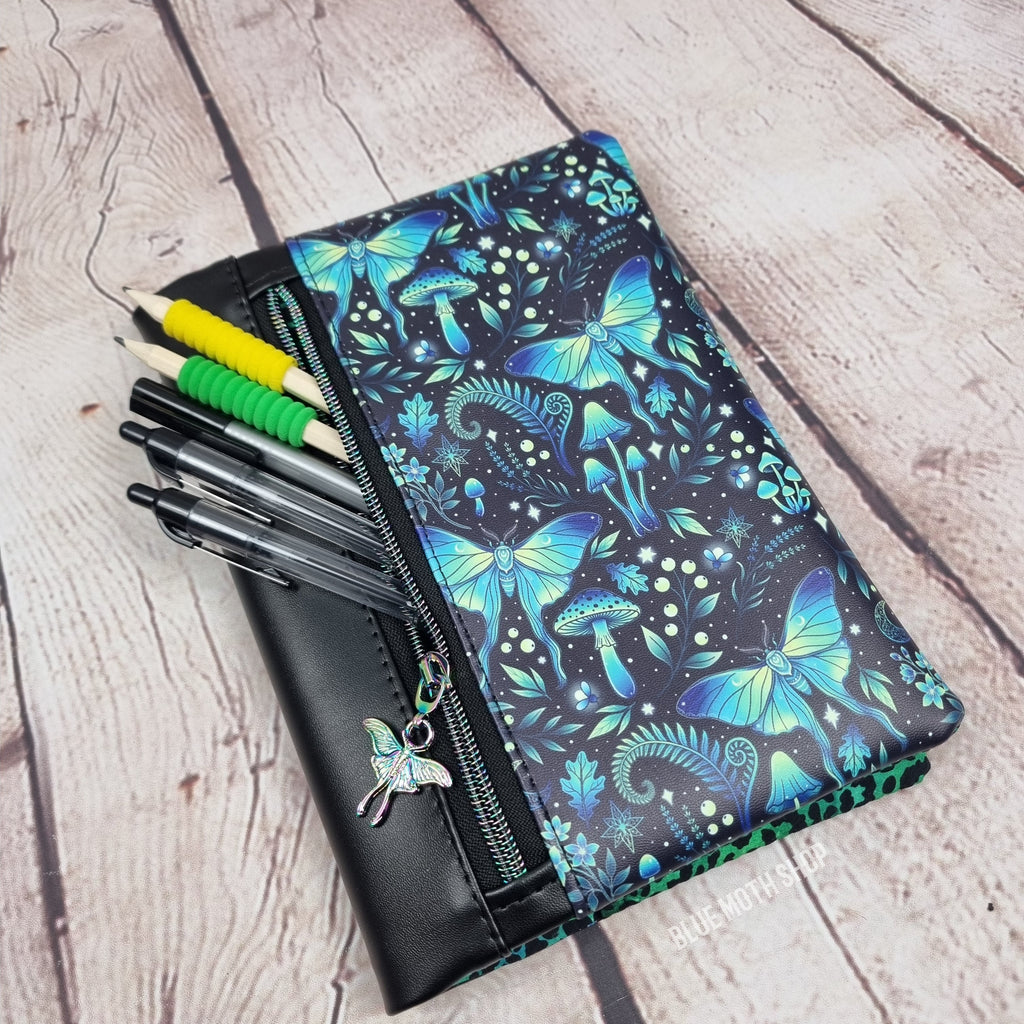 Mystic Luna Moth Notebook with removable cover A5