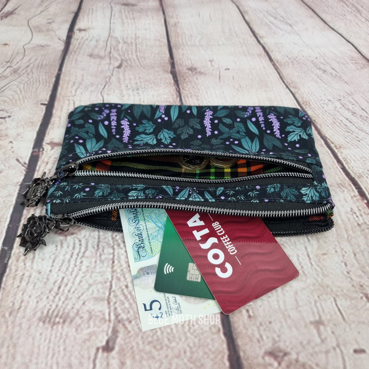 Witch Herbs Eco 100% Cotton Canvas Slim Purse Wallet