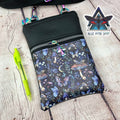 Magic Forest Mushrooms Faux Leather Crossbody Phone Bag