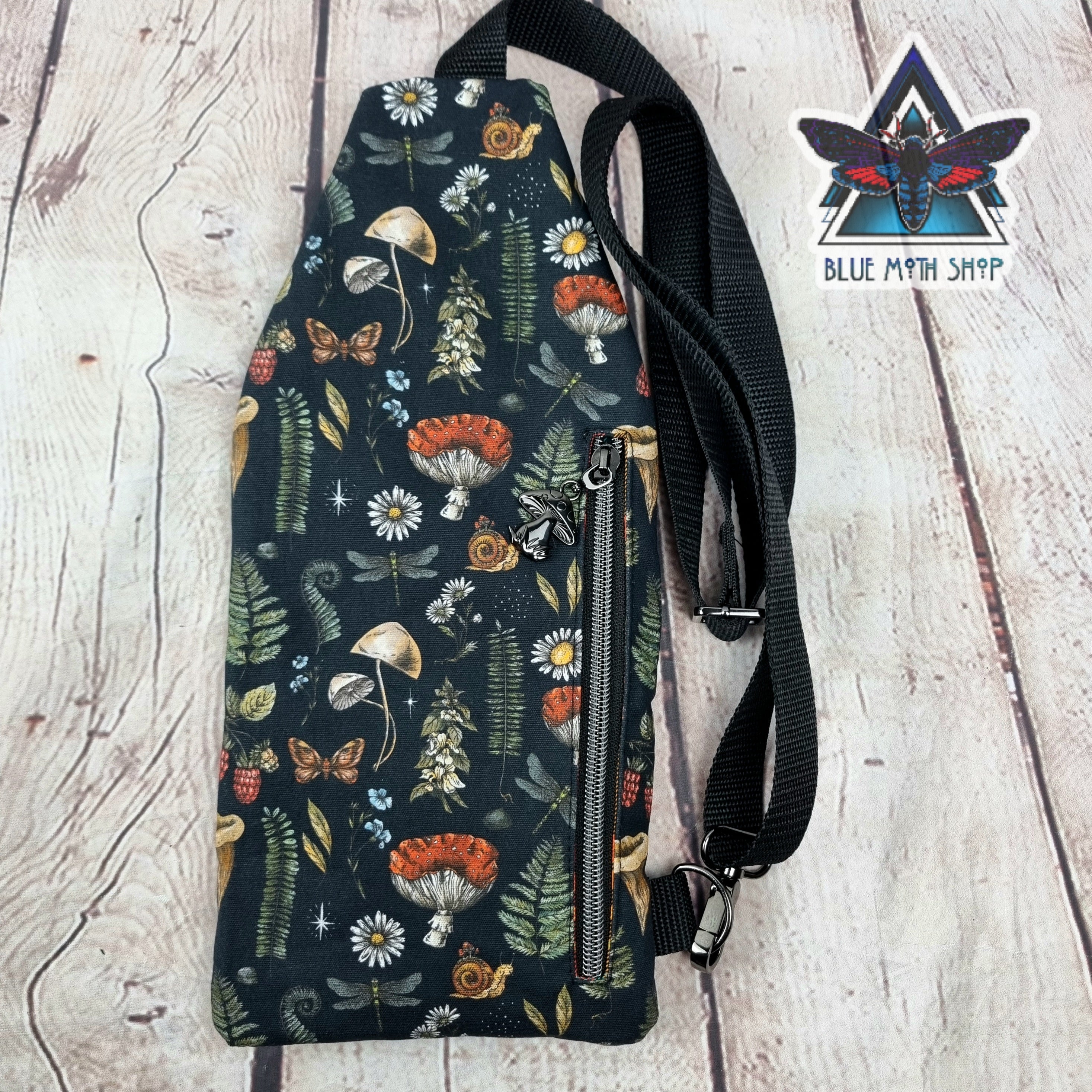 Autumn Mushrooms Mini Travel Sling Bag