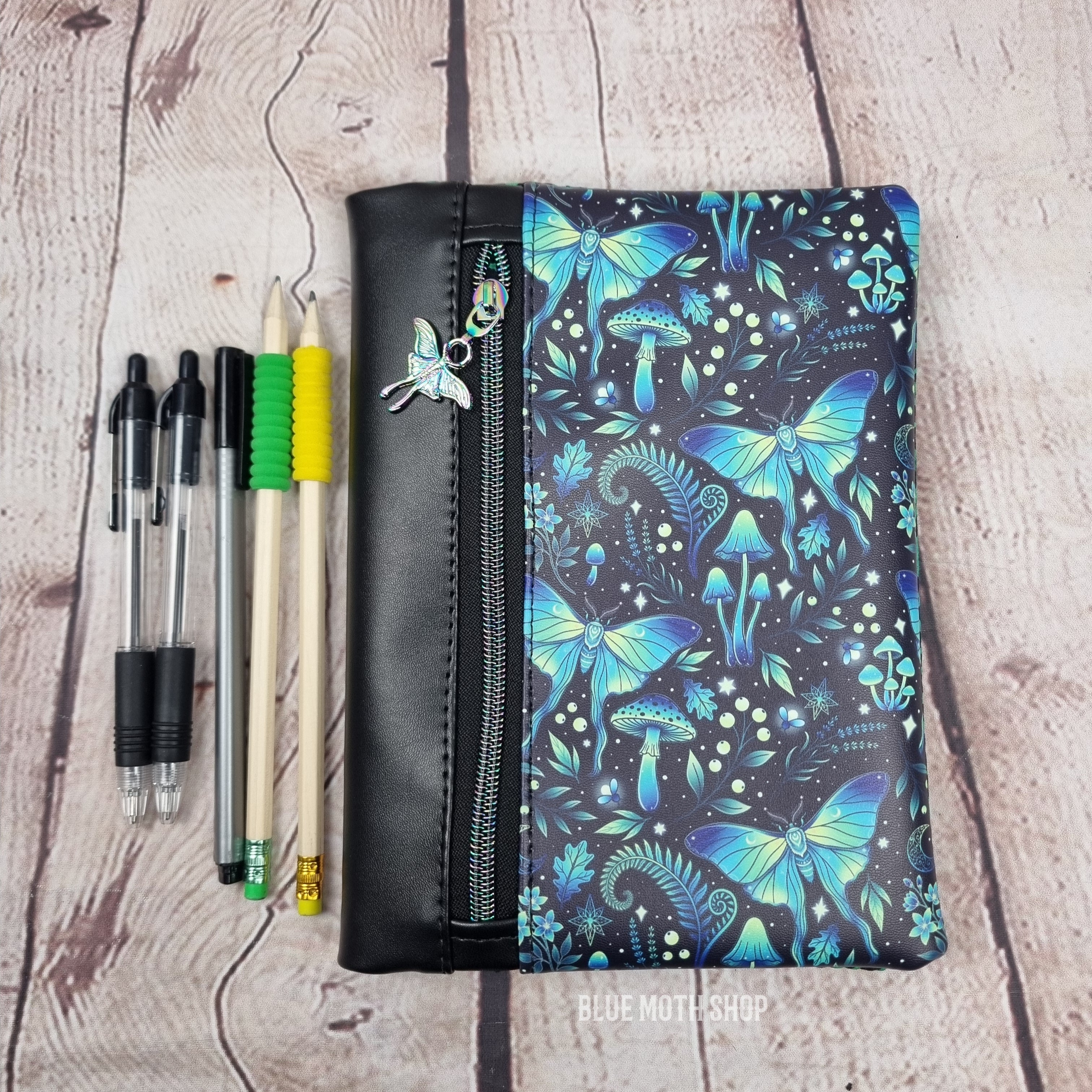 Mystic Luna Moth Notebook with removable cover A5