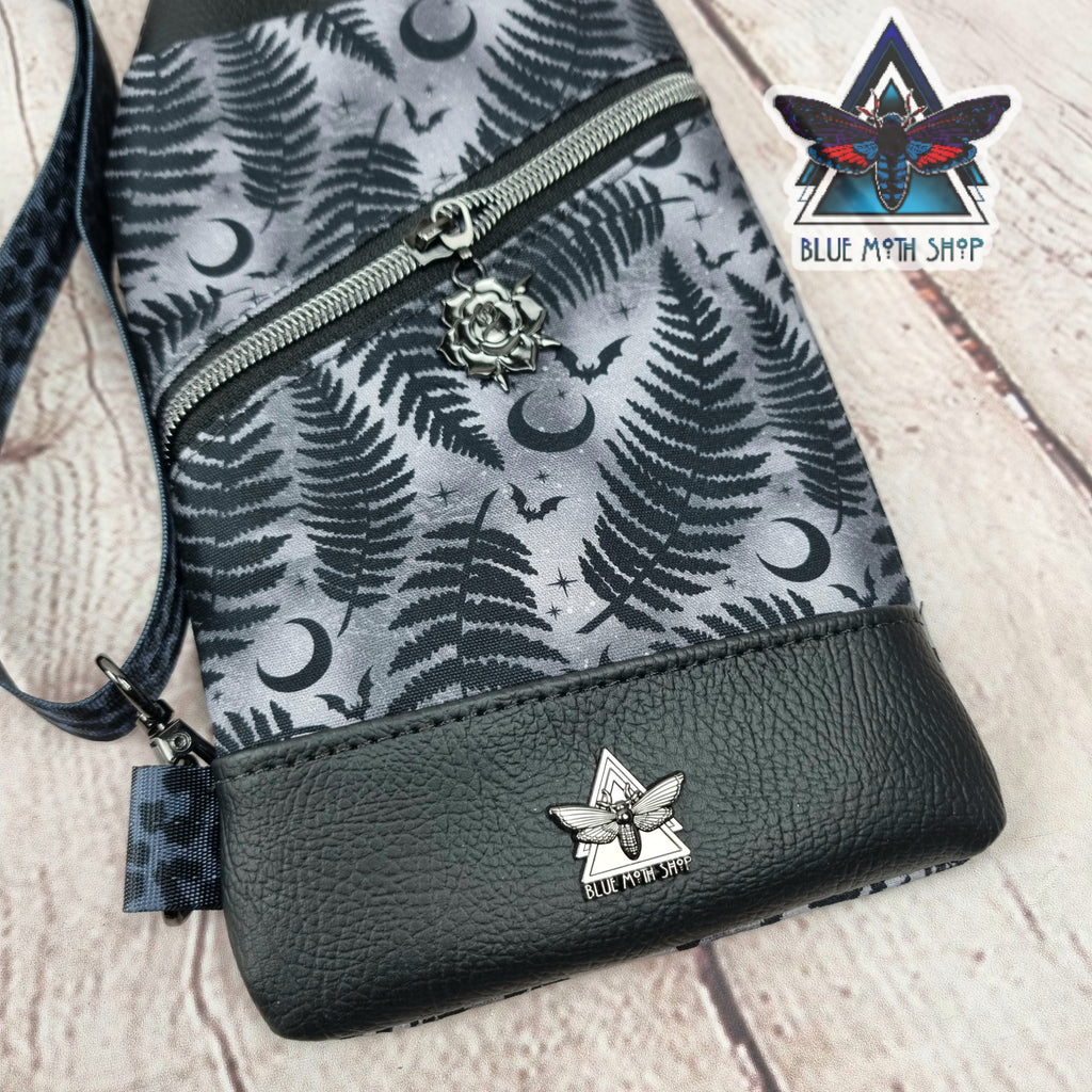 Grey Fern Mini Travel Sling Bag