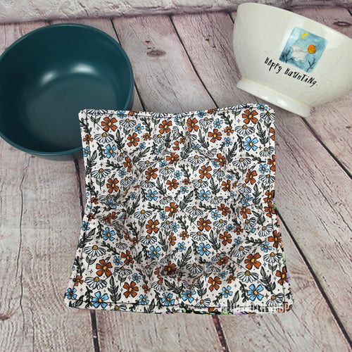 Cats Flowers Double Sided Bowl Cozy