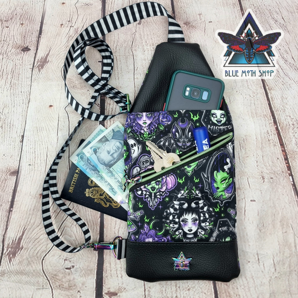 Goth Girls Mini Travel Sling Bag