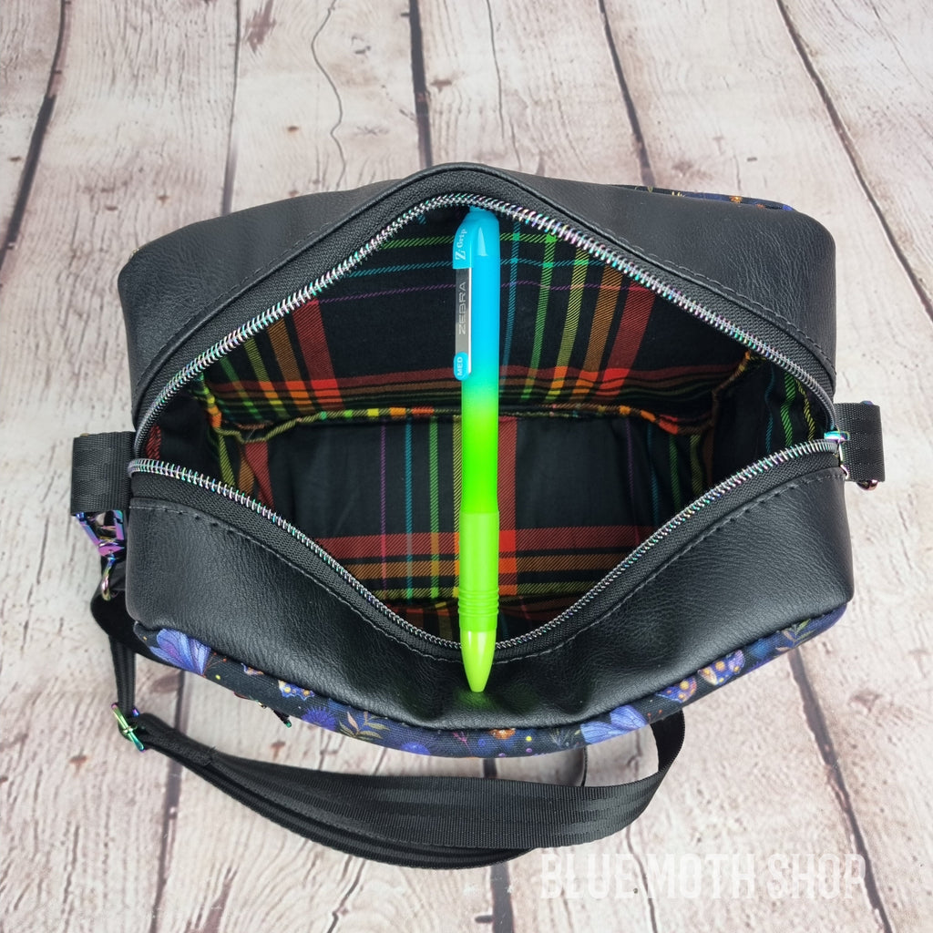 Blue Magic Mushroom crossbody bag