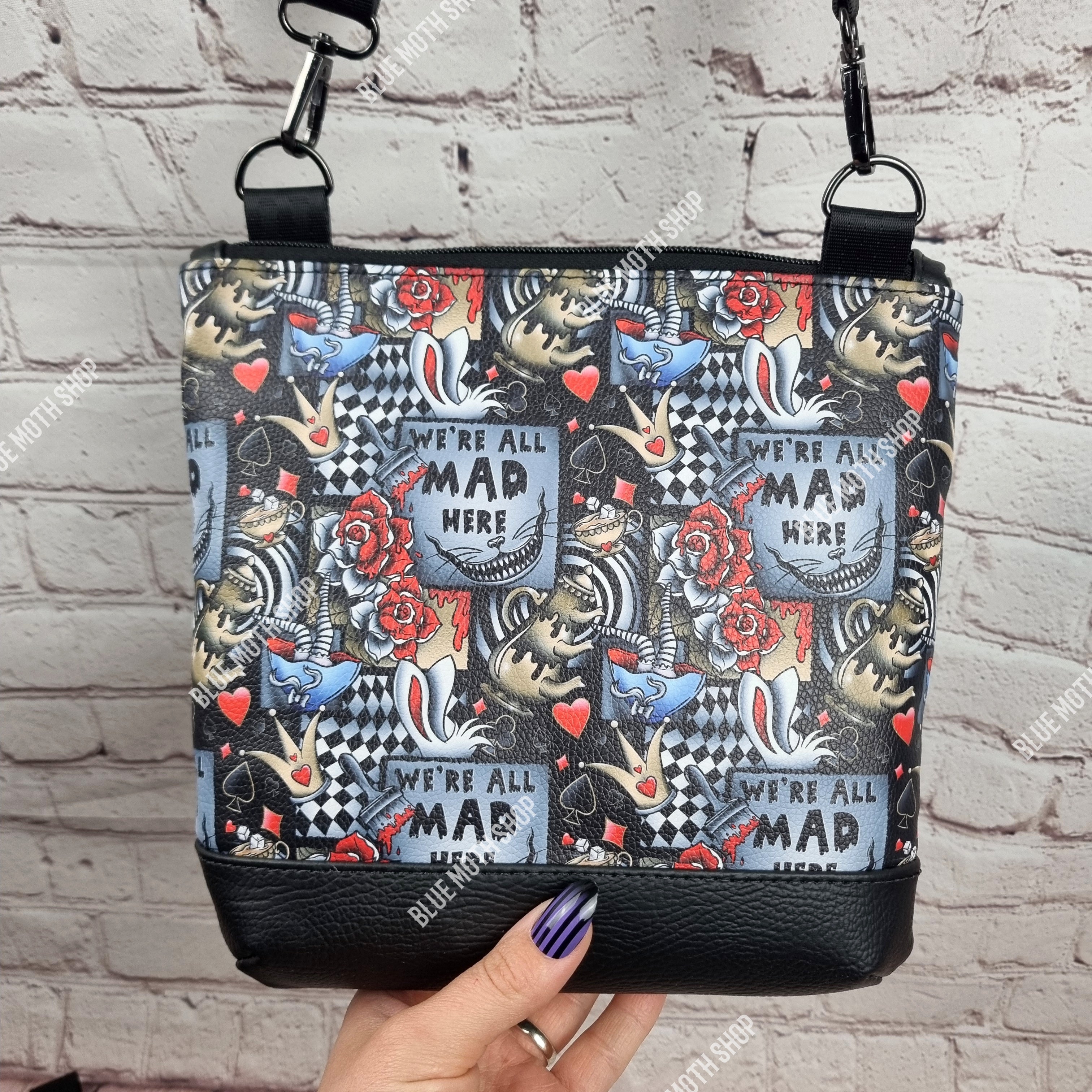 Mad Alice in Wonderland medium crossbody bag