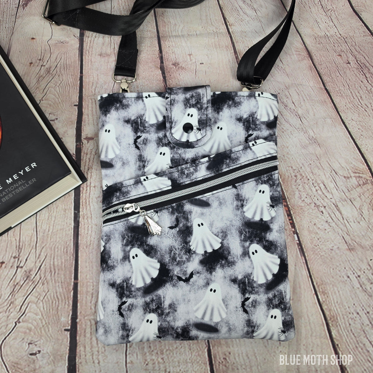 Ghost Book Sleeve or Book Crossbody bag