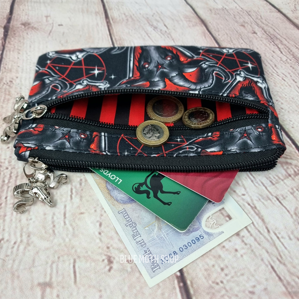 Baphomed Goat Gothic Eco 100% Cotton Canvas Slim Purse Wallet